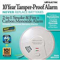 MPC122S - Hardwired Combination 2-in-1 Photoelectric Smoke/Fire + Carbon Monoxide Alarm
